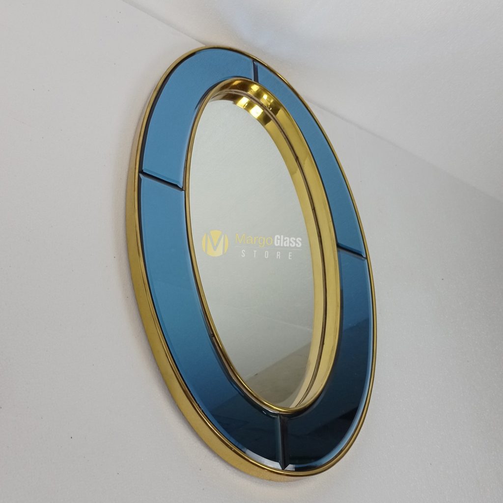 BY ORDER! MG 004698 oval blue BRASS SHOLID 81x47cm - Image 3