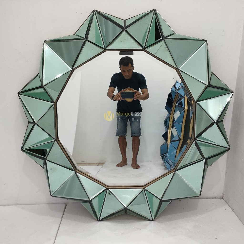 BUY ORDER! MG 004720 Green Wall Mirror 3D 120cm - Image 2