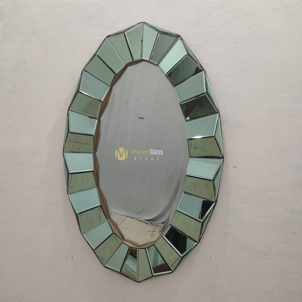 BUY ORDER! MG 004723 Oval Mirror Green 120 x 70 cm - Image 3