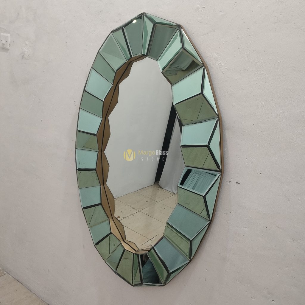 BUY ORDER! MG 004723 Oval Mirror Green 120 x 70 cm - Image 2