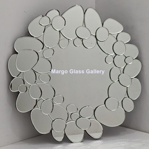 Make to order! MG 004788 Round Modern Mirror Stone 80cm