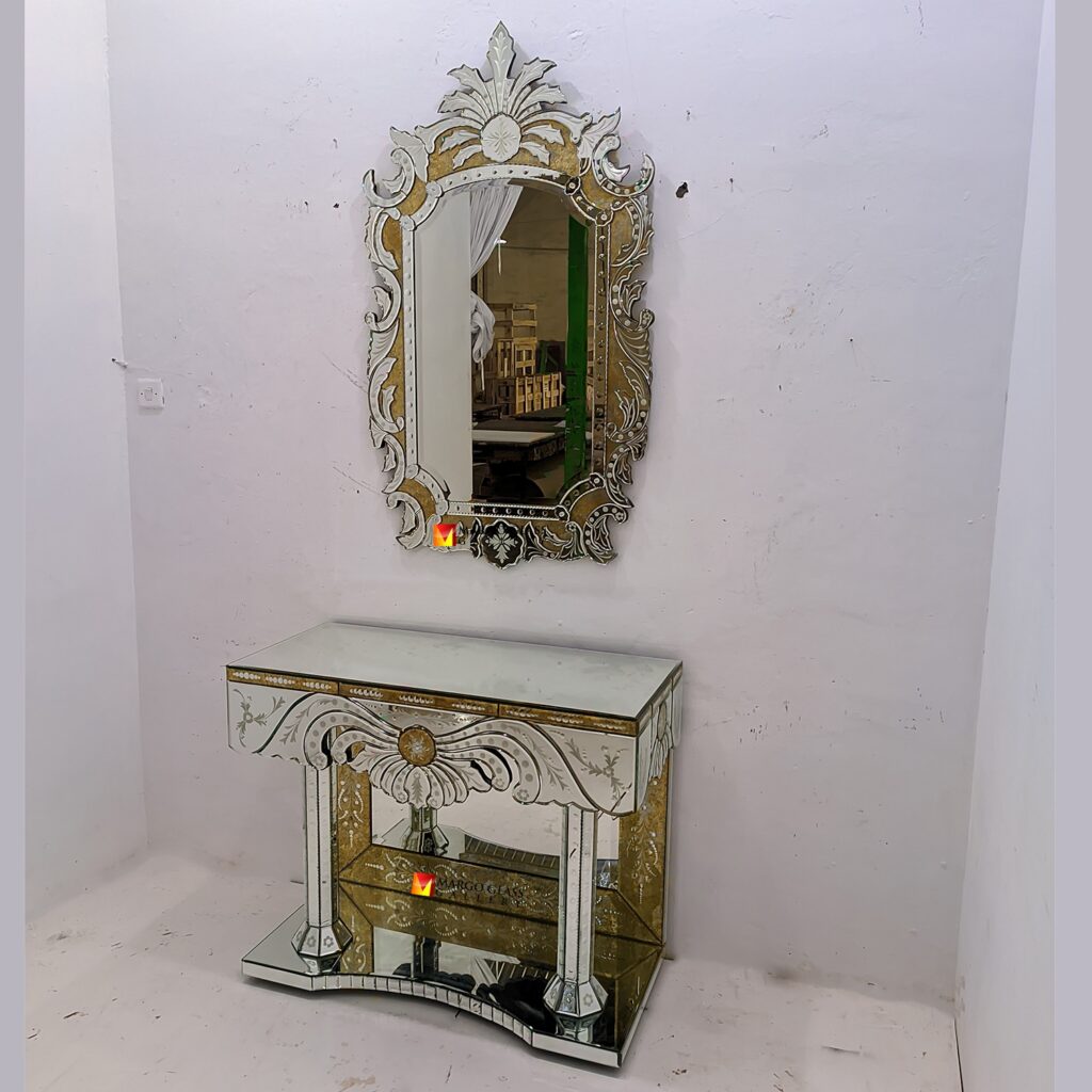 BY ORDER! MG 006335 Gold Table Mirror Console - Image 2