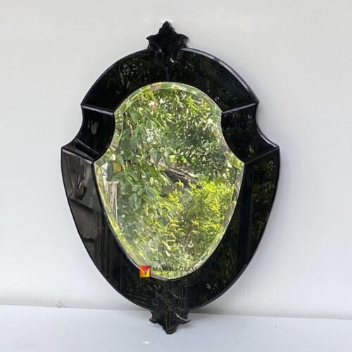 MG 013014 Modern Mirror Black Luzi 110x80cm