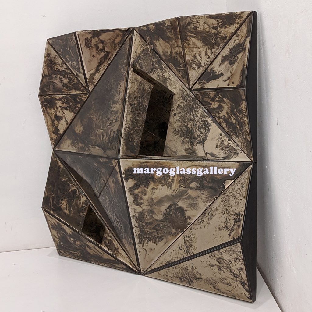 MG 014480 Antique Mirror Wall Brown - Image 2