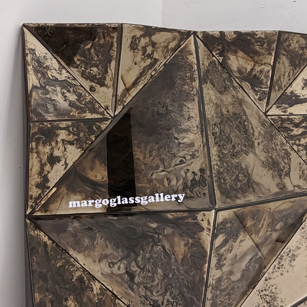 MG 014480 Antique Mirror Wall Brown - Image 4