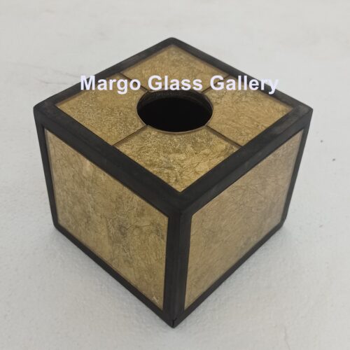 Make to order! MG 026012 Kotak tisu lis hitam 13x13x12cm