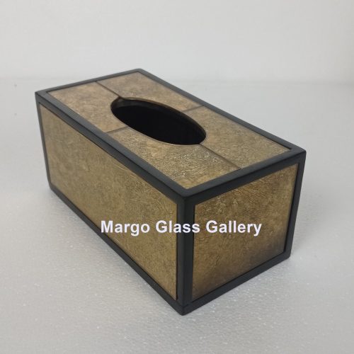 BY ORDER! MG 026013 Tempat Tisu Gold Leaf 26x13x7cm