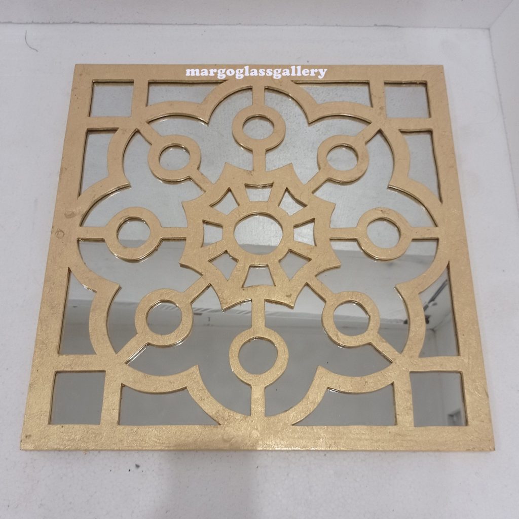 MG 004689 modern mirror Gold leaf 60cm - Image 2