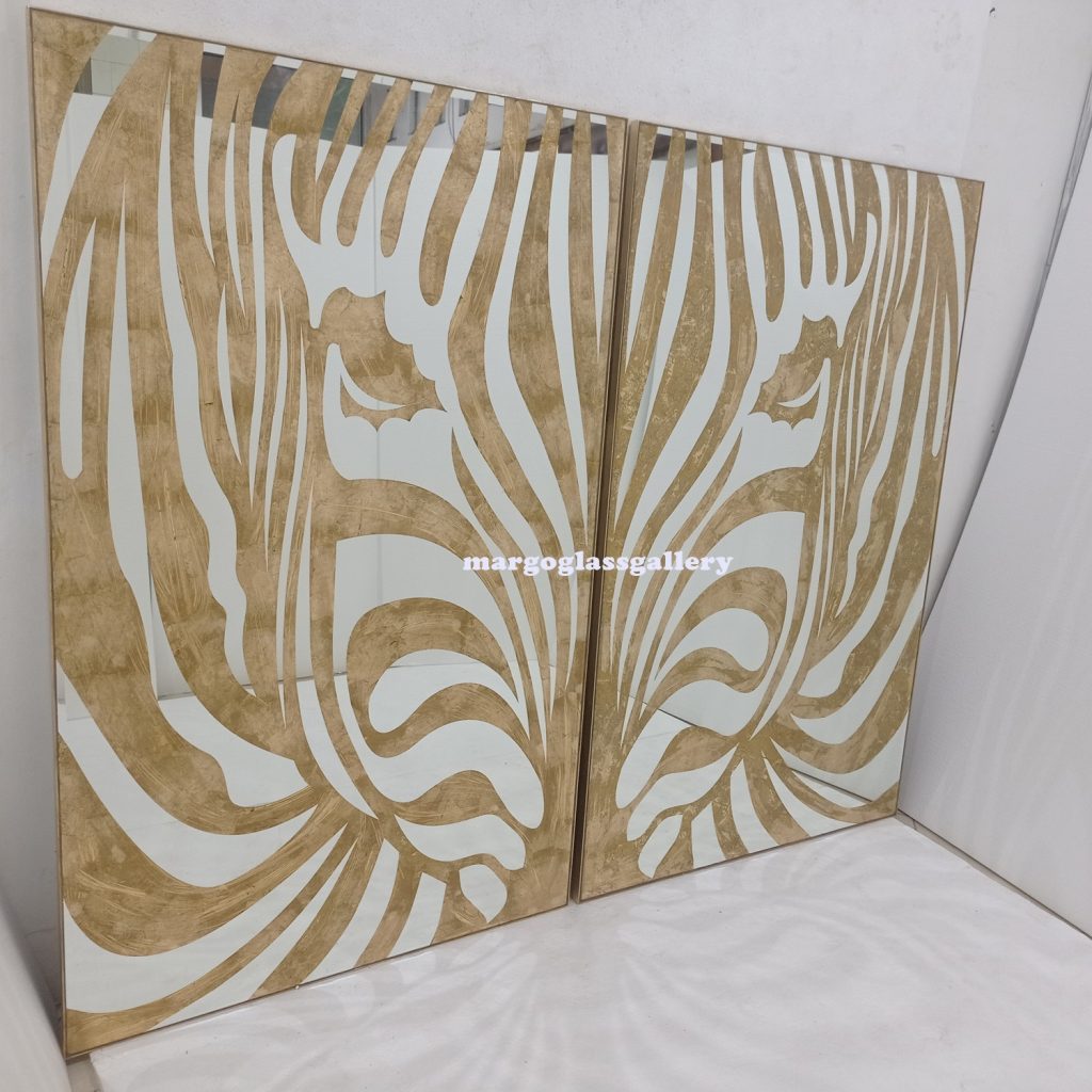 BY ORDER! MG 018060 Zebra Gold leaf 160x100cm - Image 2