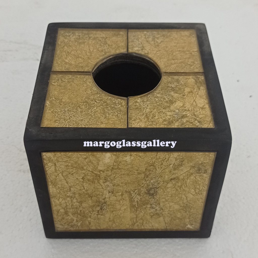 BY ORDER! MG 026012 Kotak tisu lis hitam 13x13x12cm - Image 4