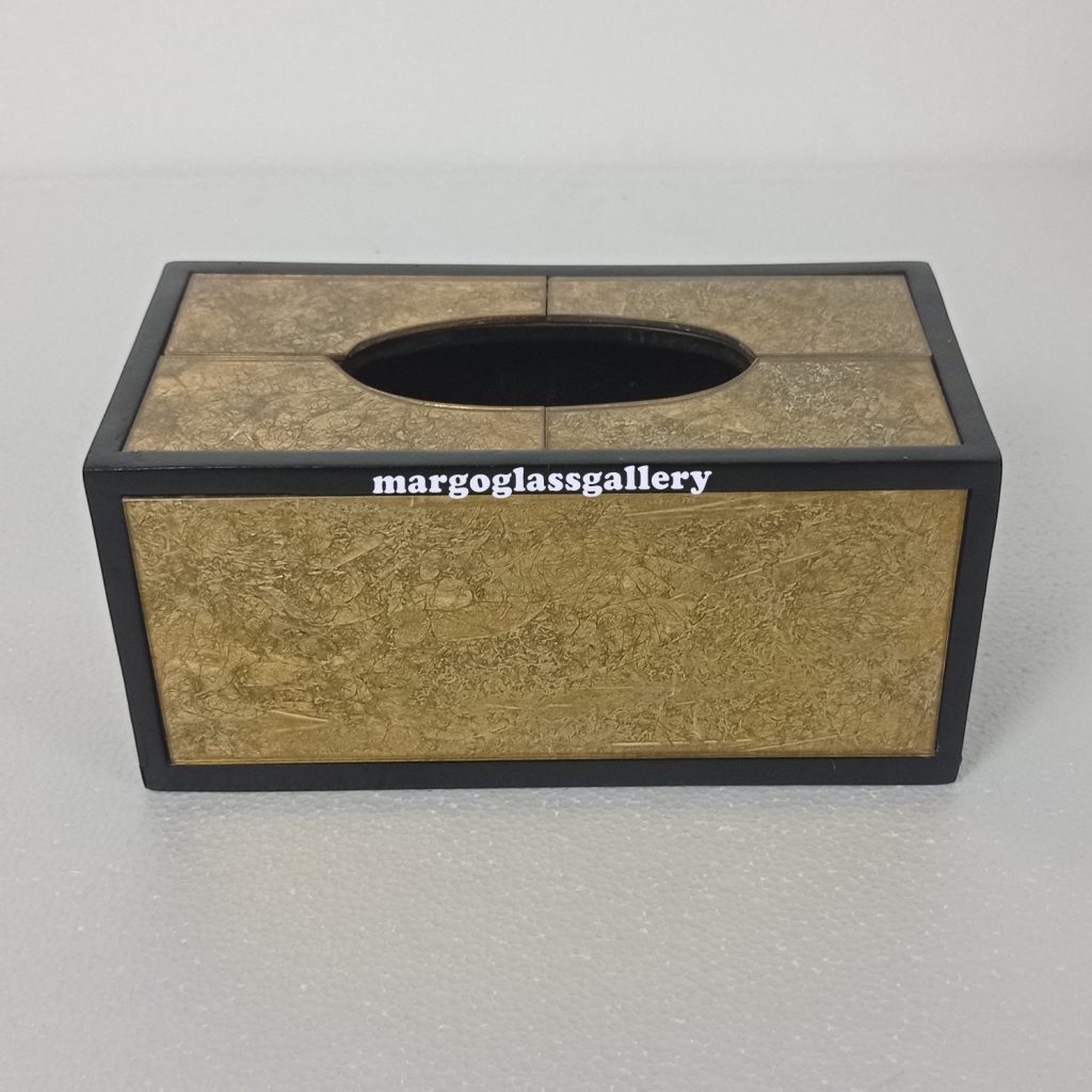 BY ORDER! MG 026013 Tempat Tisu Gold Leaf 26x13x7cm - Image 3