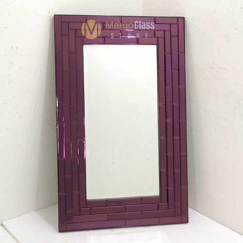 MG 004819 Modern Wall Mirror Purple 123x77cm