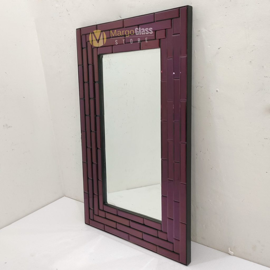 MG 004819 Modern Wall Mirror Purple 123x77cm - Image 3