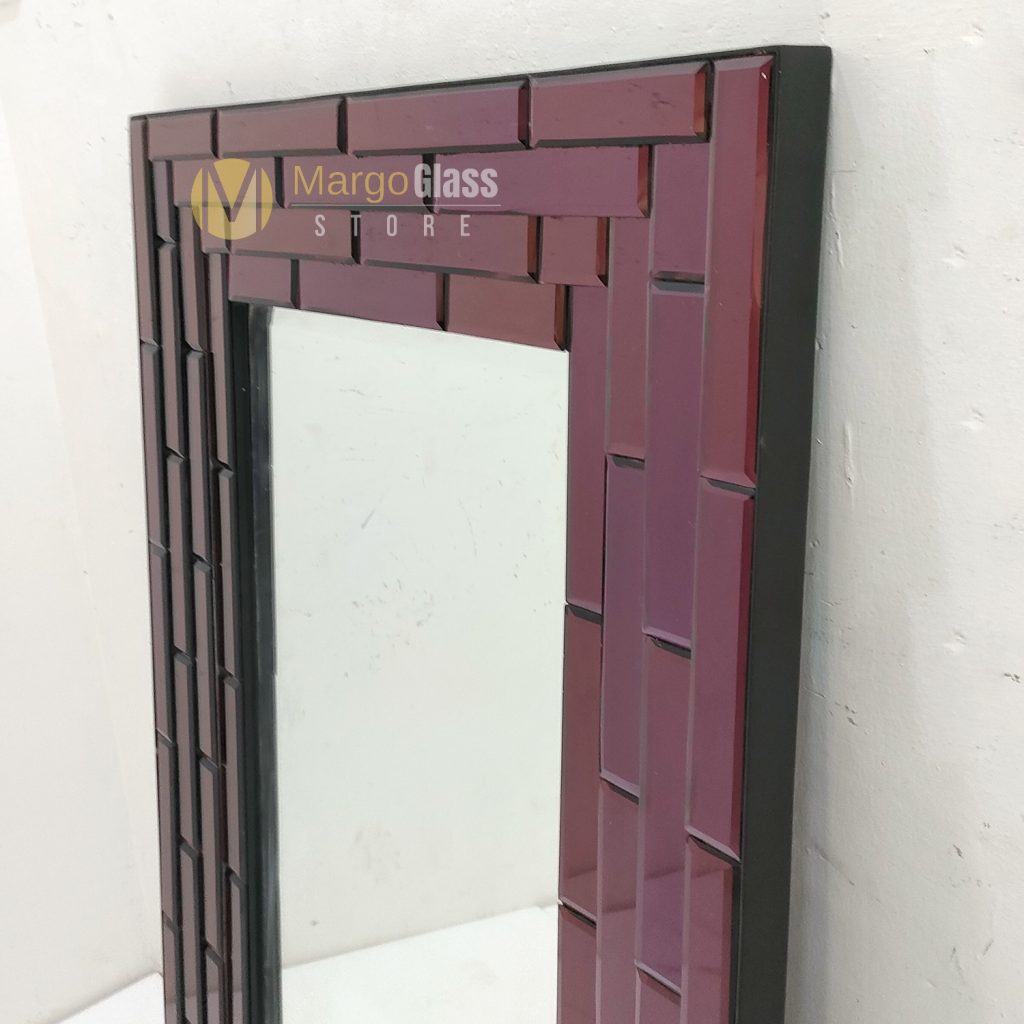 MG 004819 Modern Wall Mirror Purple 123x77cm - Image 4