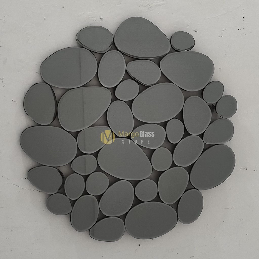 MG 004831 Round Wall Mirror Stone Grey 80cm