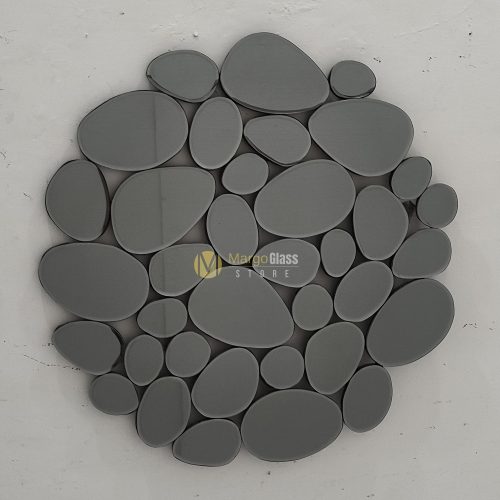 MG 004831 Round Wall Mirror Stone Grey 80cm