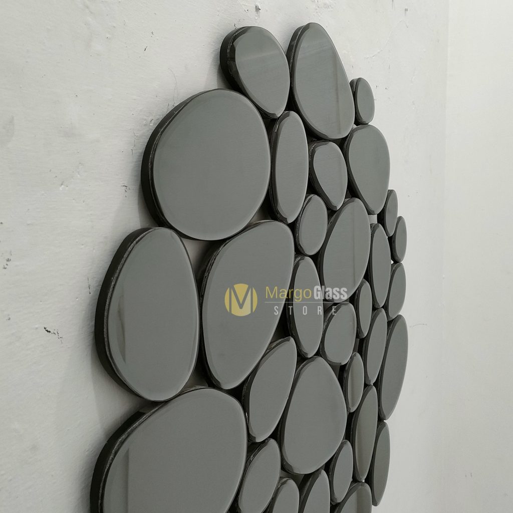MG 004831 Round Wall Mirror Stone Grey 80cm - Image 4
