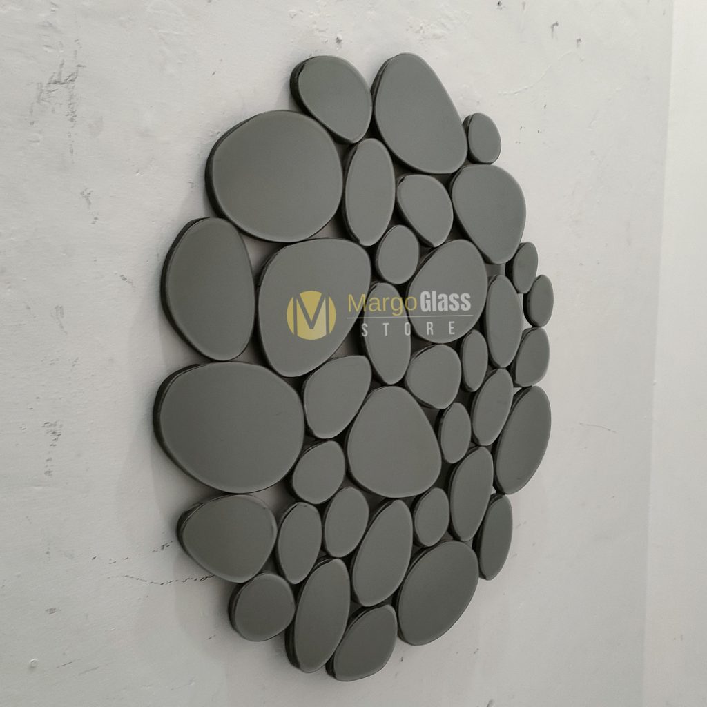 MG 004831 Round Wall Mirror Stone Grey 80cm - Image 3