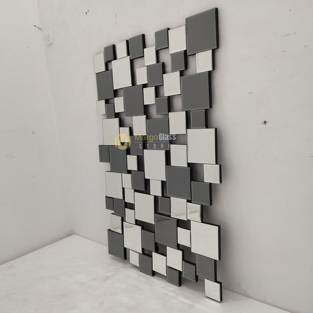 MG 004833 Wall Mirror Decor Silve and Grey 120x80cm - Image 2