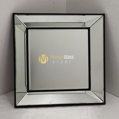 MG 004847 Beaded wall Mirror Black 80 cm