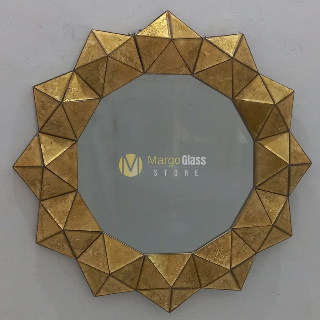 BY ORDER MG 018098 Wall Mirror Gold 3D 120cm