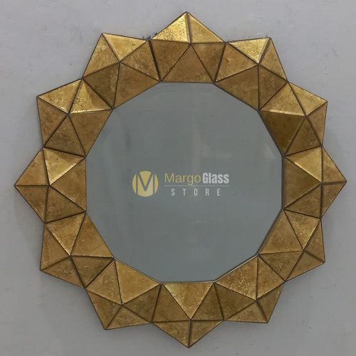 BY ORDER MG 018098 Wall Mirror Gold 3D 120cm