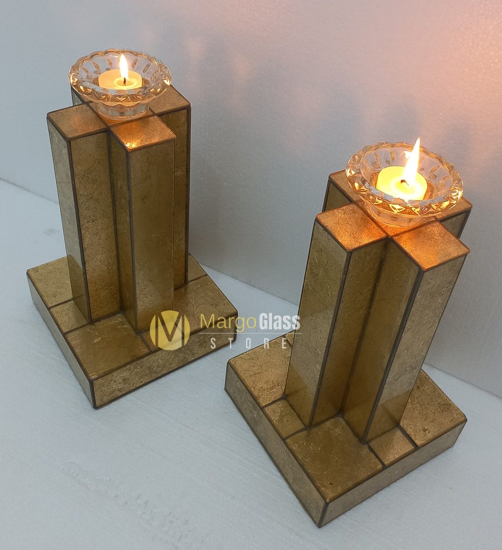 MG 100 Candle holder mirror Gold - Image 4