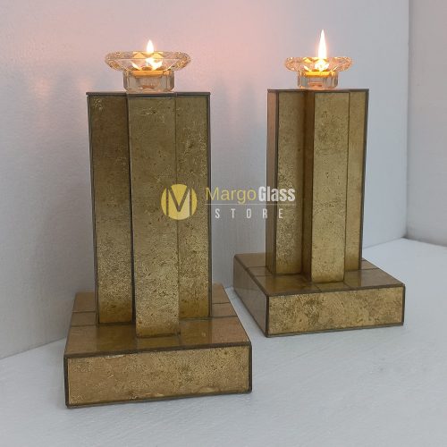 MG 100 Candle holder mirror Gold