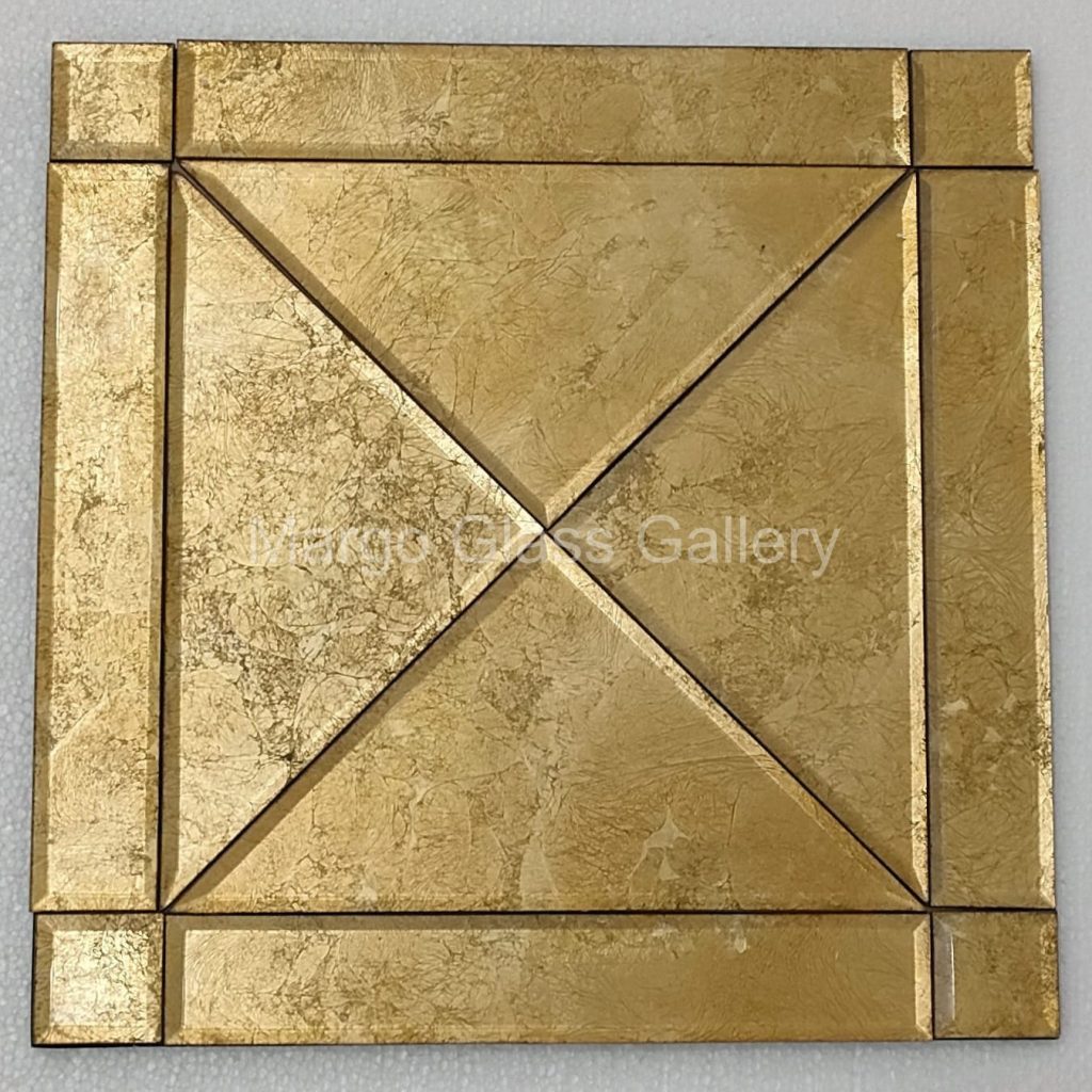 MG 900001 Full Wajik Gold Leaf Mirror 40cm