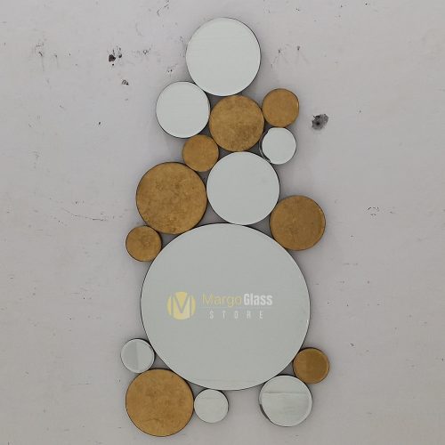 MG 018103 Round Wall Mirror Decor 120 cm x 60 cm