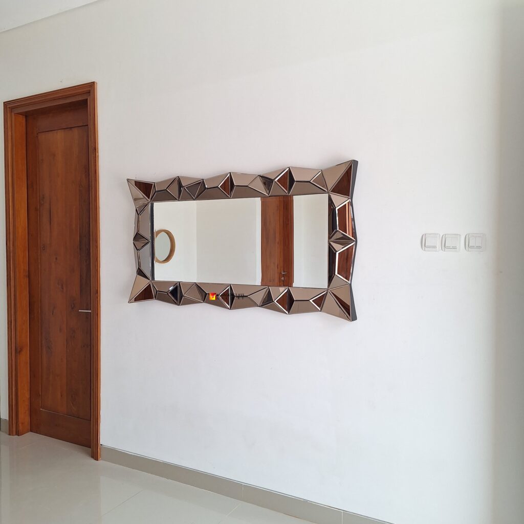 BY ORDER! MG 004841 Recta 3D Wall Mirror Brown 150x80cm - Image 4