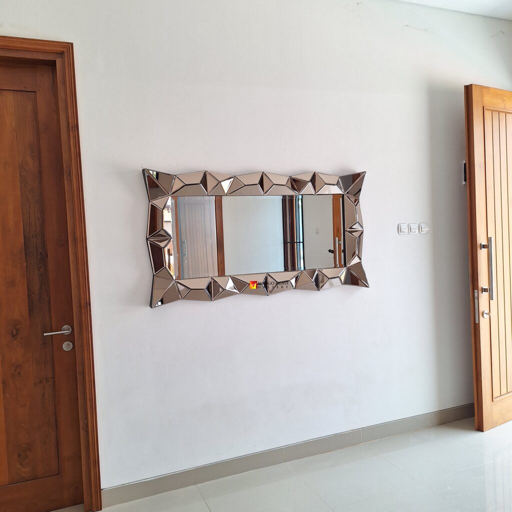 BY ORDER! MG 004841 Recta 3D Wall Mirror Brown 150x80cm - Image 3