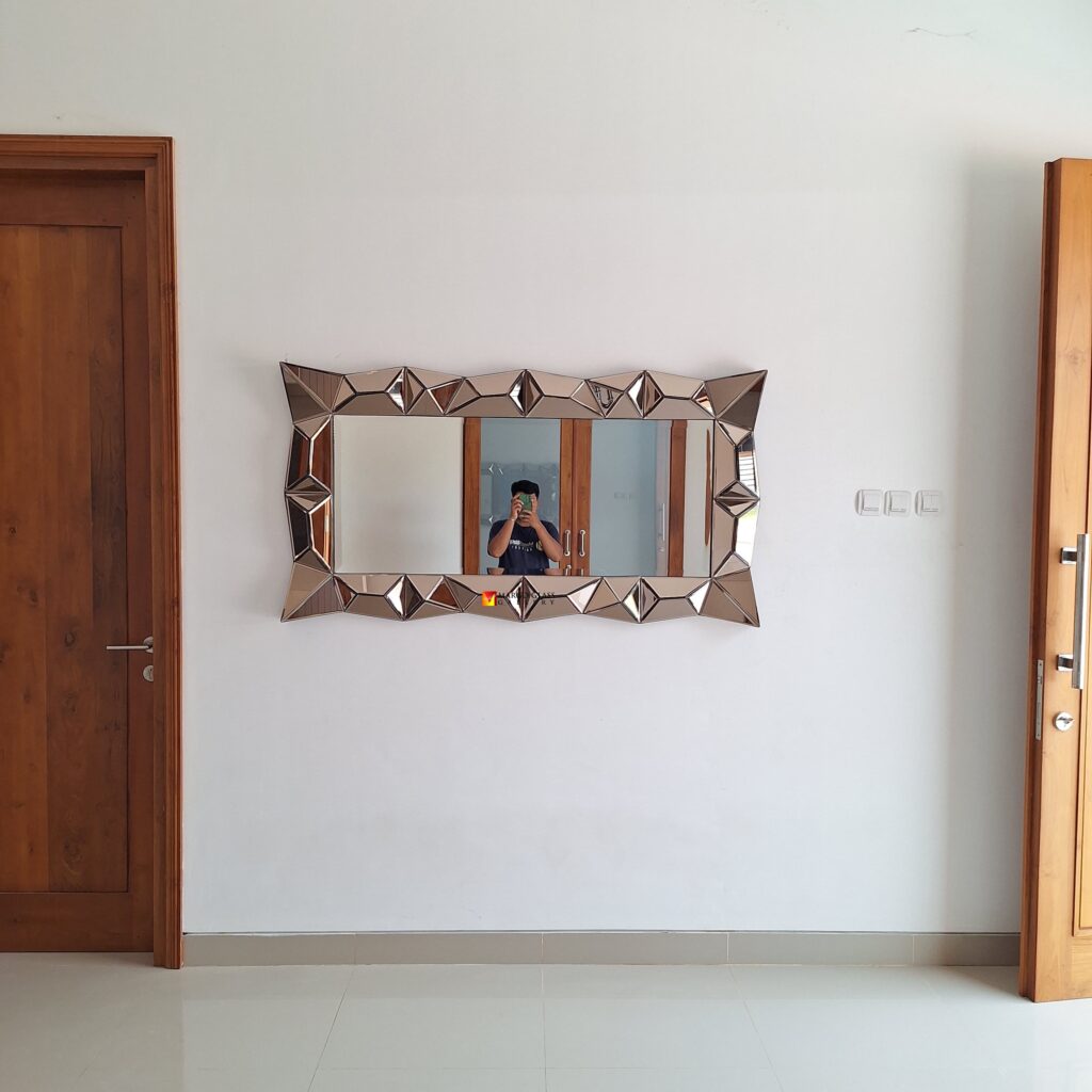 BY ORDER! MG 004841 Recta 3D Wall Mirror Brown 150x80cm - Image 2