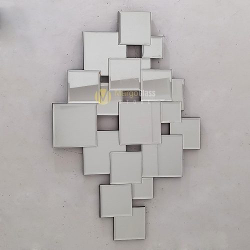 MG 004849 Silver Wall Deco Mirror 107x70cm