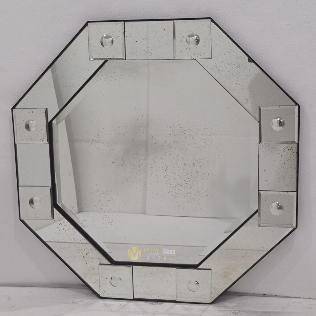 MG 014449 Antique Wall Mirror Octagonal