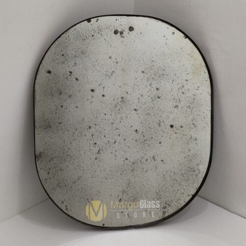 MG 014511 Oval Mirror Metal Frame Antique