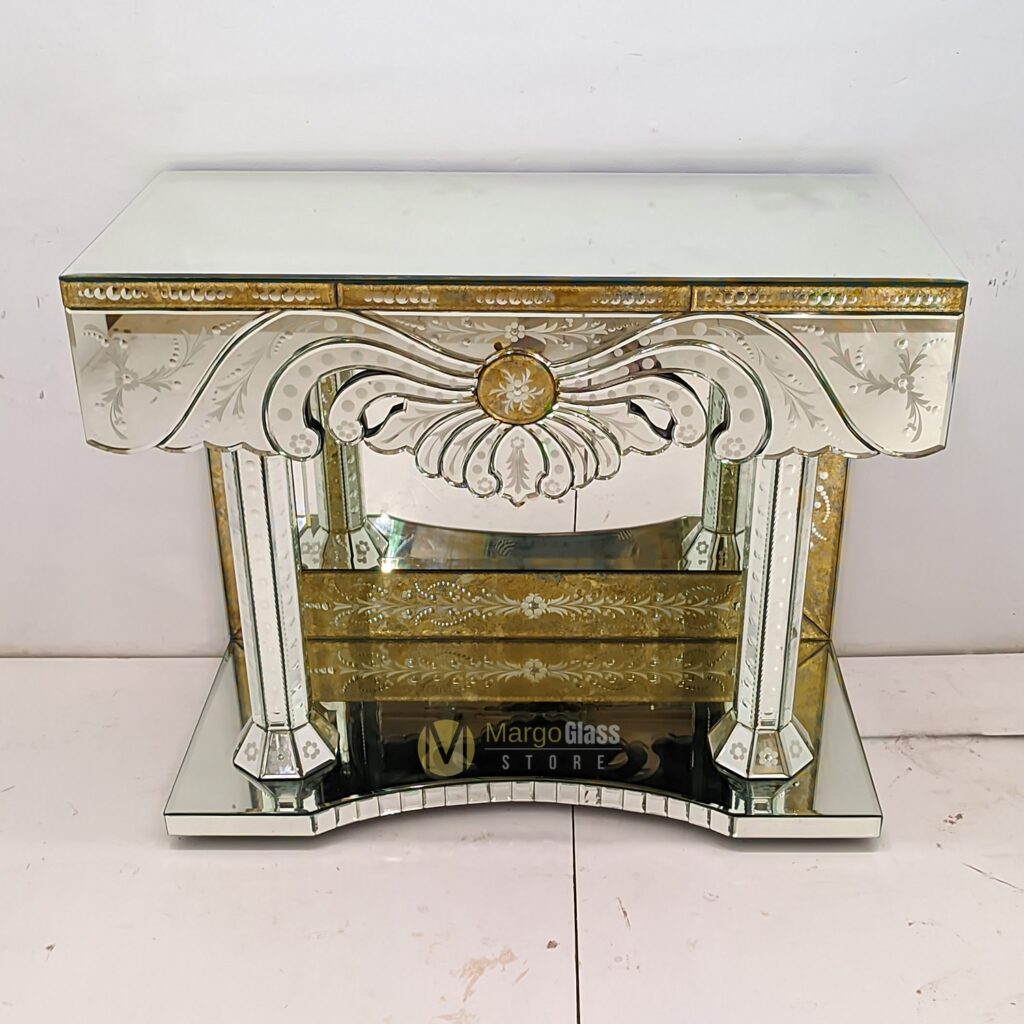 BY ORDER! MG 006335 Gold Table Mirror Console - Image 4
