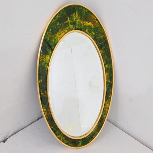 MG 020018 Oval Mirror Antique Pigment 90x 50cm