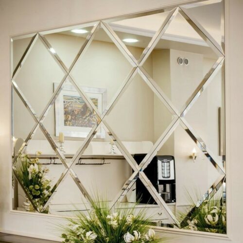 Cemin bevel wajik diamond Silver Mirror