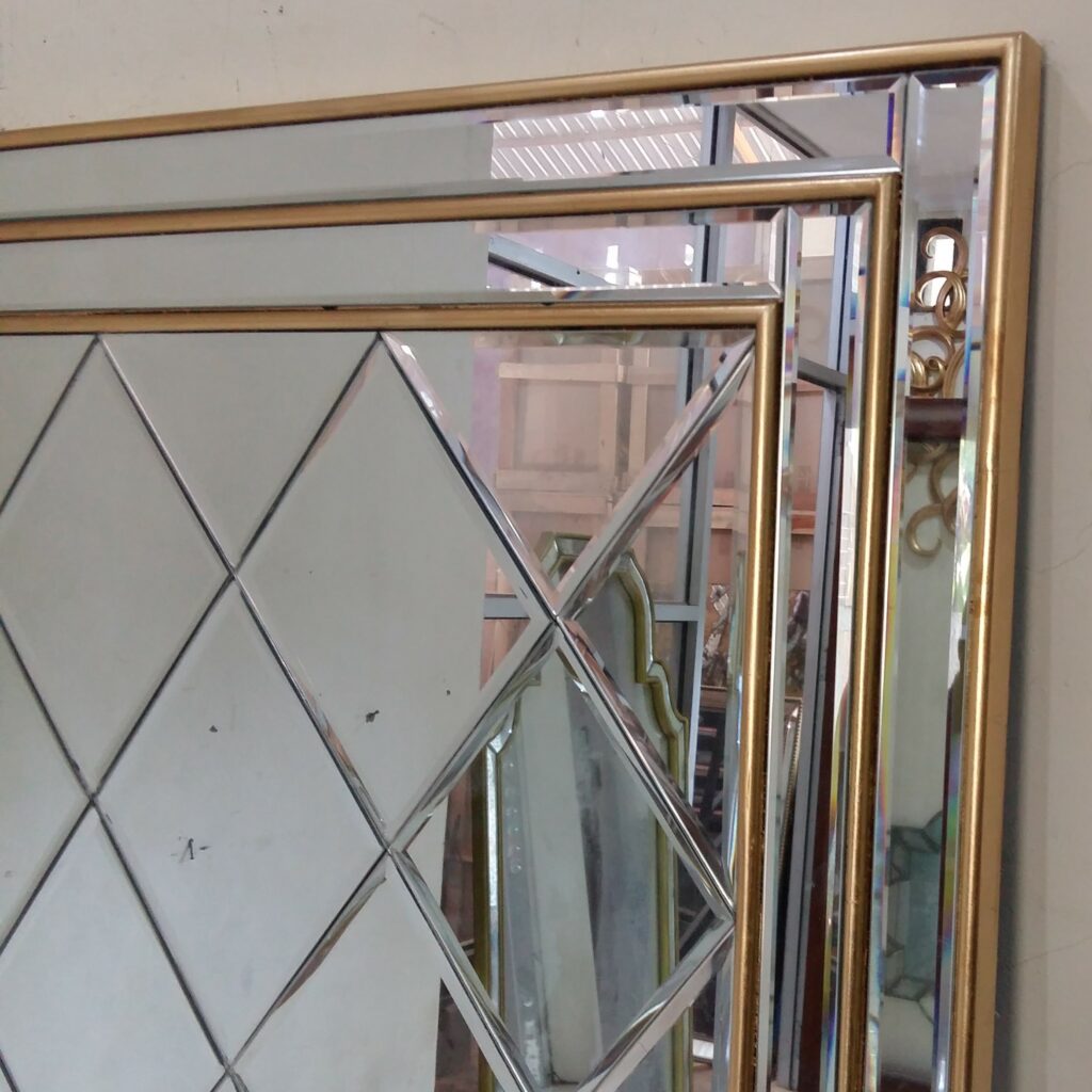 BY ORDER! Cermin bevel wajik ada list gold 150 x 100 cm - Image 4