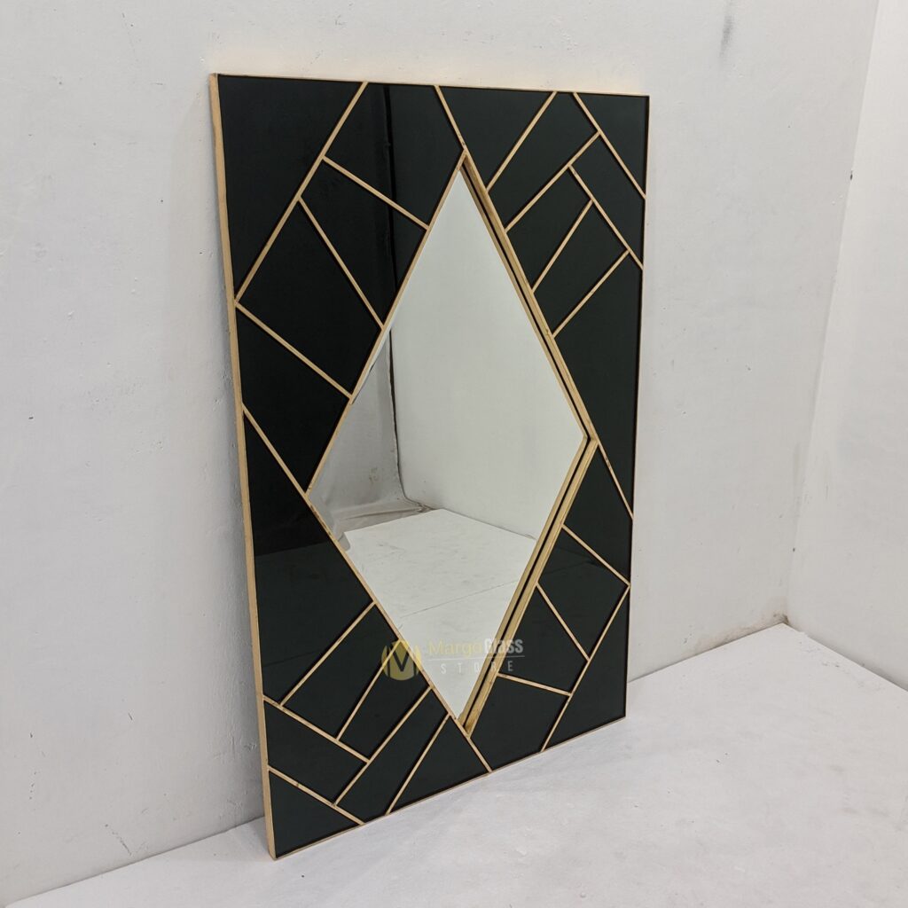 MG 013107 Modern Mirror Black 140x90cm - Image 2