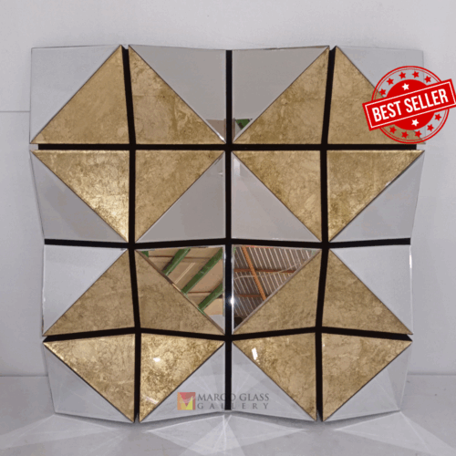 MG 004706 Motif 3D Silver Gold leaf 120 x 120 cm