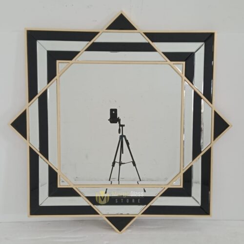Modern Wall Mirror List Black 120cm
