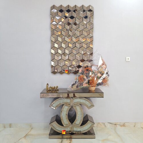 MG 004904 Cubes Wall Mirror Brown 151 x 91 cm