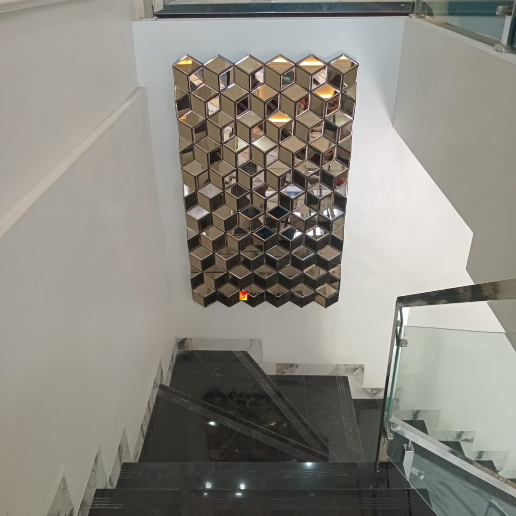 MG 004904 Cubes Wall Mirror Brown 151 x 91 cm - Image 5