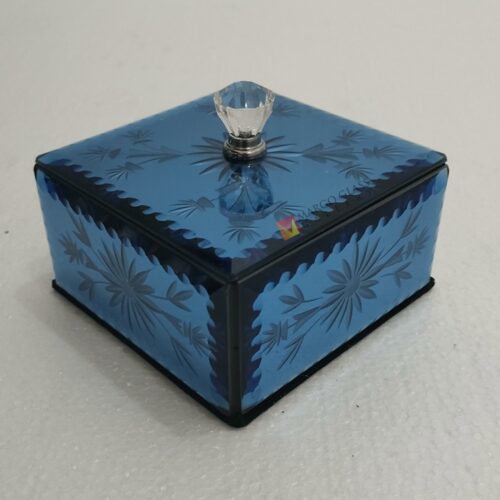 By Order!MG 101216 Box snack square Blue carved