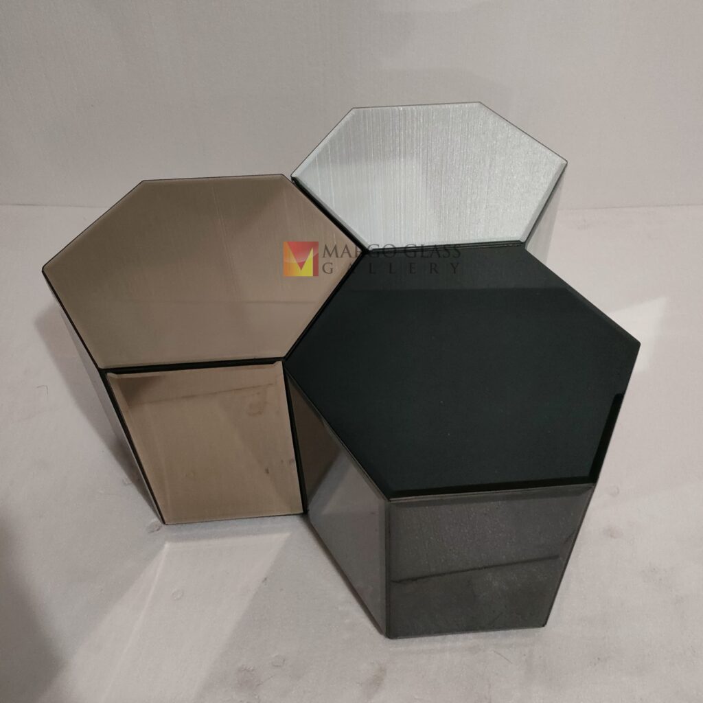 Box Mirror Hexagonal 35x35x37cm