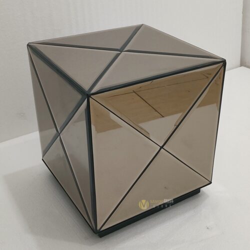 BY ORDER! Coffetable Wall Mirror Brown 35x35x45cm