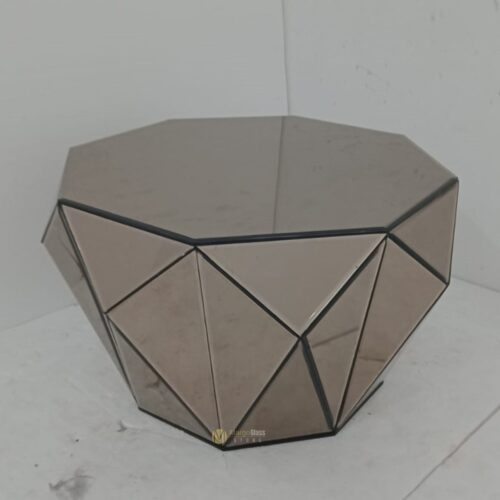 Brown Mirror Coffee Table 80x80x80cm