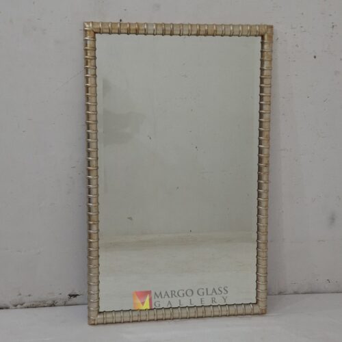 Beaded Wall Mirror Gold 120x75cm